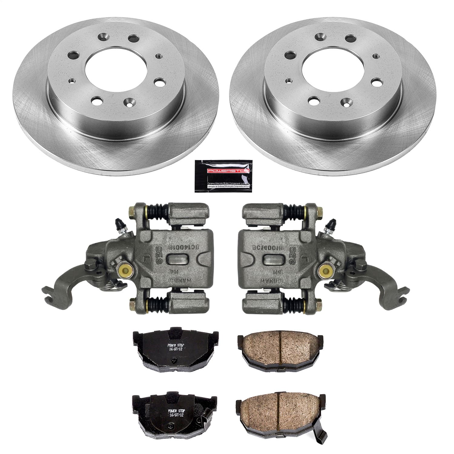 Power Stop - KCOE5905 - Rear - Disc Brake Pad/Caliper and Rotor Kit image 1