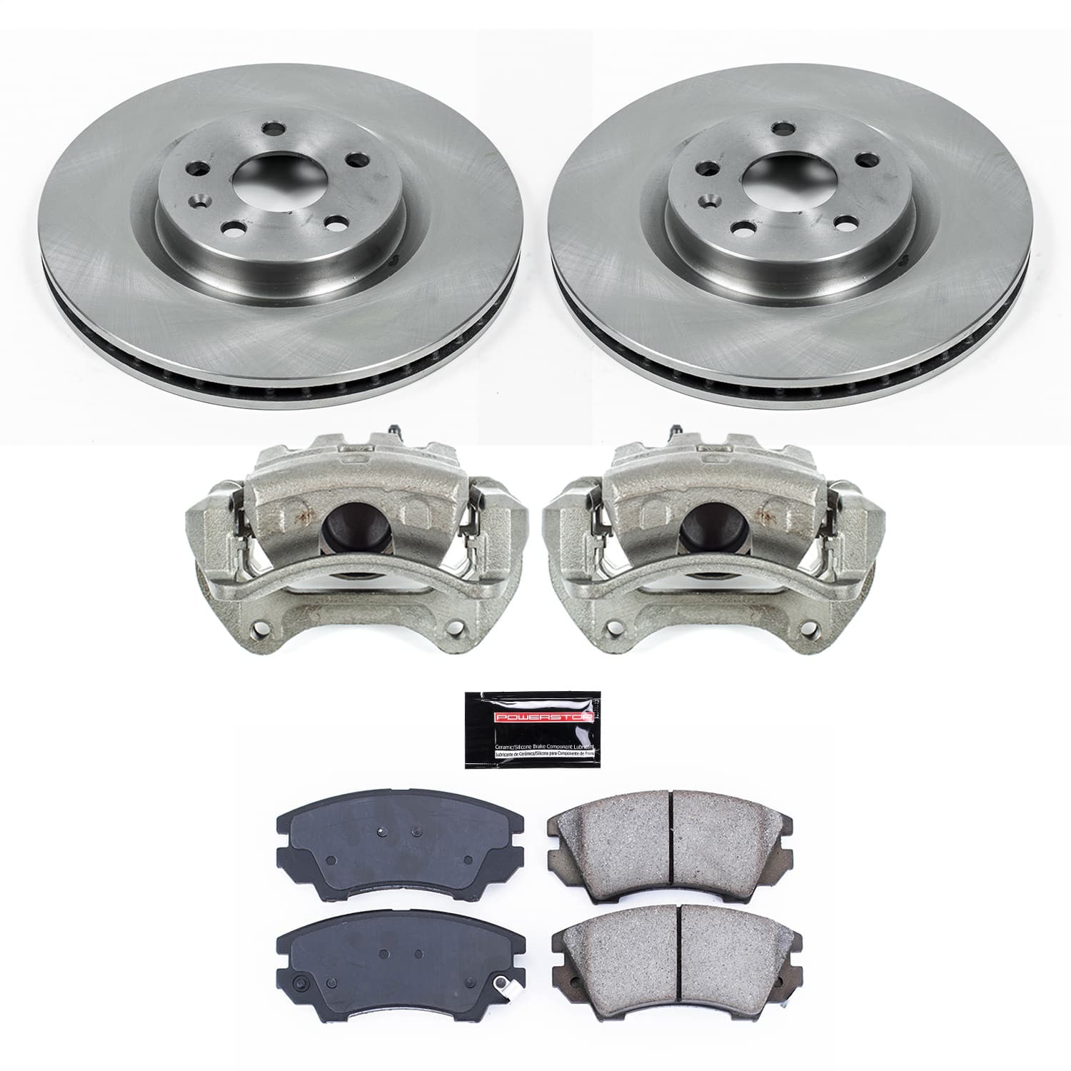 Power Stop - KCOE5948 - Front - Disc Brake Pad/Caliper and Rotor Kit image 1