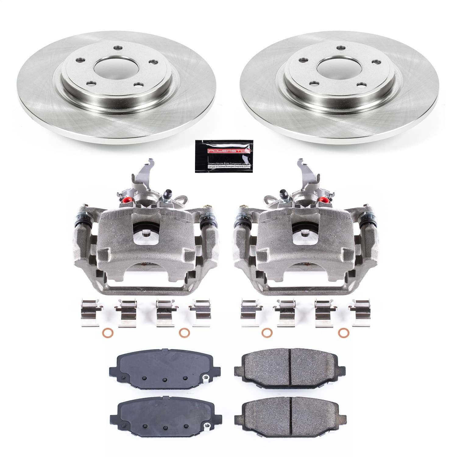 Power Stop - KCOE5961B - Rear - Disc Brake Pad/Caliper and Rotor Kit image 1