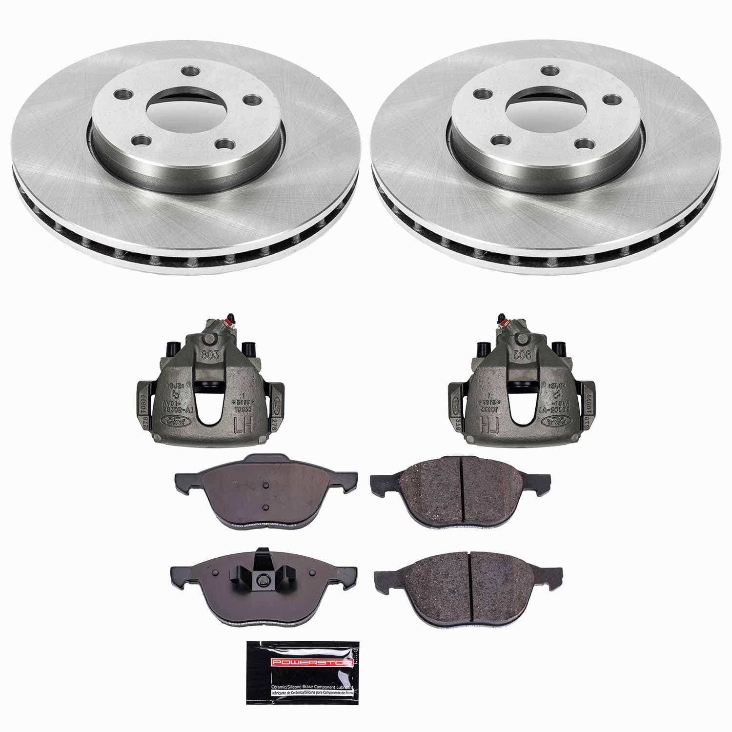 Power Stop - KCOE5976A - Front - Disc Brake Pad/Caliper and Rotor Kit image 1