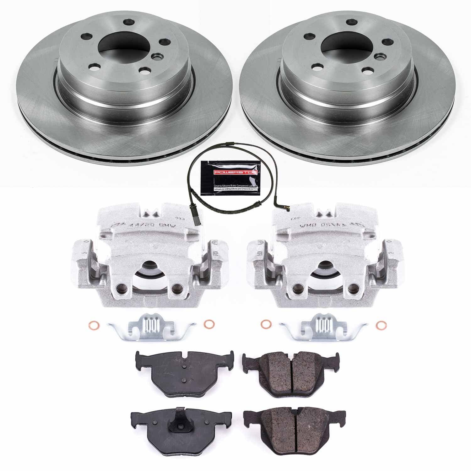 Power Stop - KCOE5984 - Rear - Disc Brake Pad/Caliper and Rotor Kit image 1