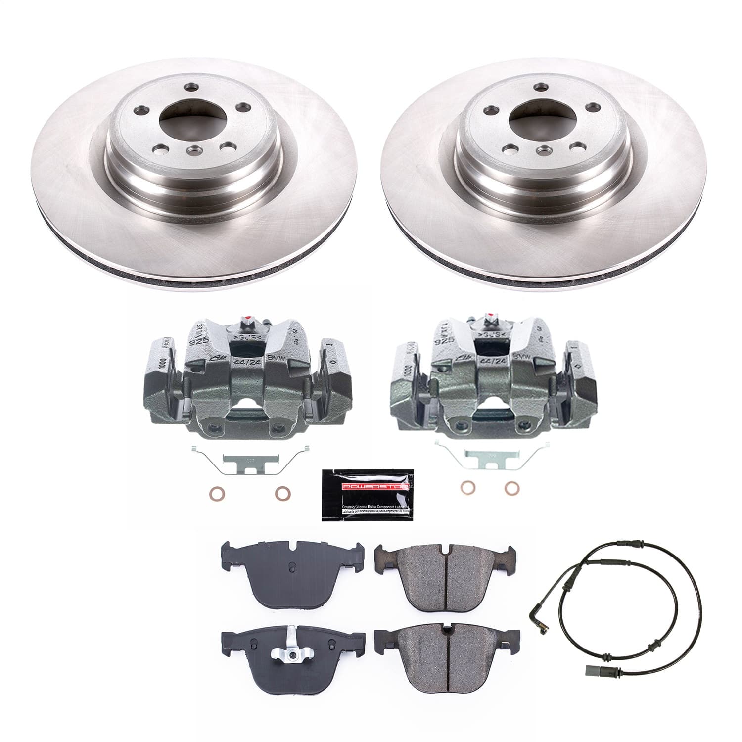 Power Stop - KCOE6014 - Rear - Disc Brake Pad/Caliper and Rotor Kit image 1