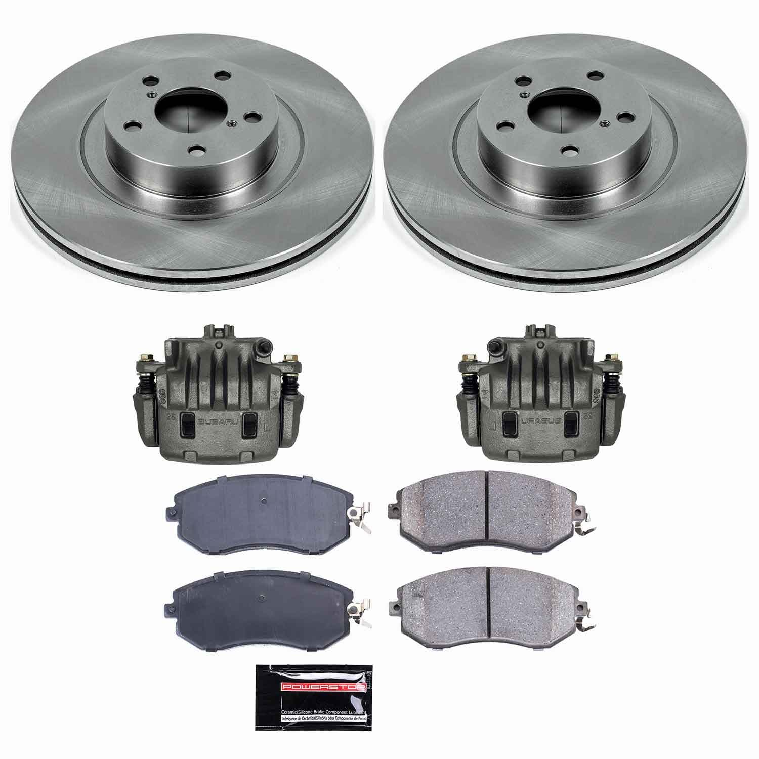 Power Stop - KCOE6082A - Front - Disc Brake Pad/Caliper and Rotor Kit image 1