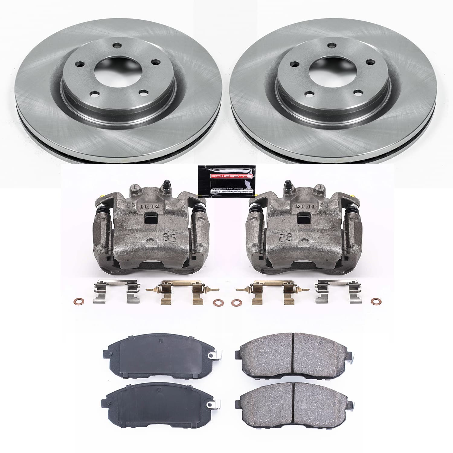 Power Stop - KCOE6094 - Front - Disc Brake Pad/Caliper and Rotor Kit image 1