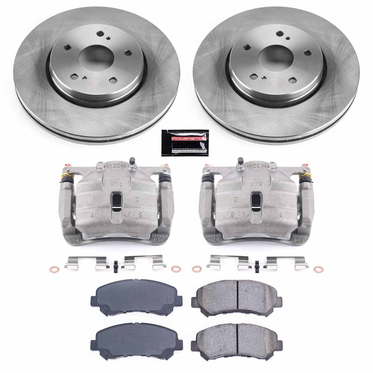 Power Stop - KCOE6102 - Front - Disc Brake Pad/Caliper and Rotor Kit image 1