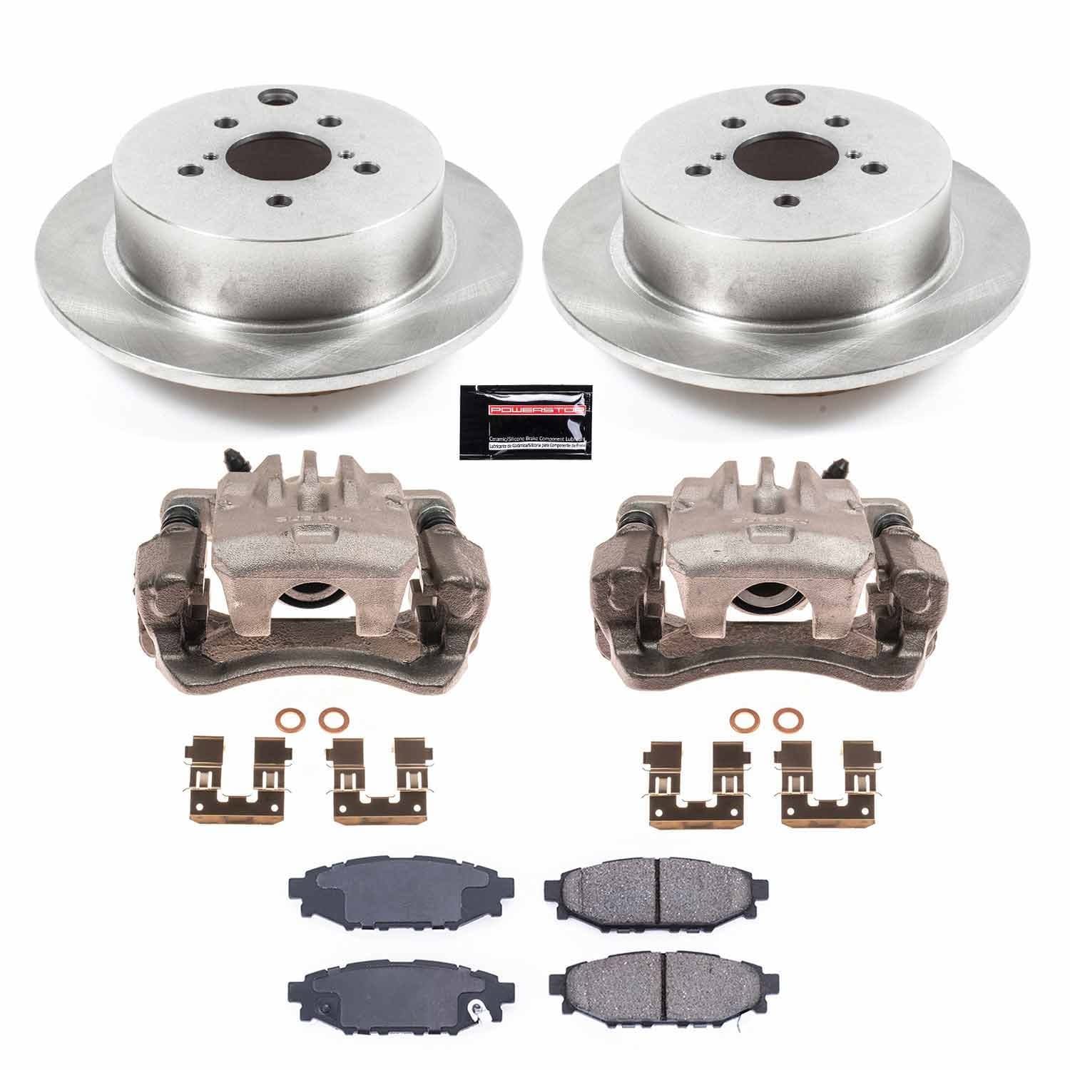 Power Stop - KCOE6107 - Rear - Disc Brake Pad/Caliper and Rotor Kit image 1