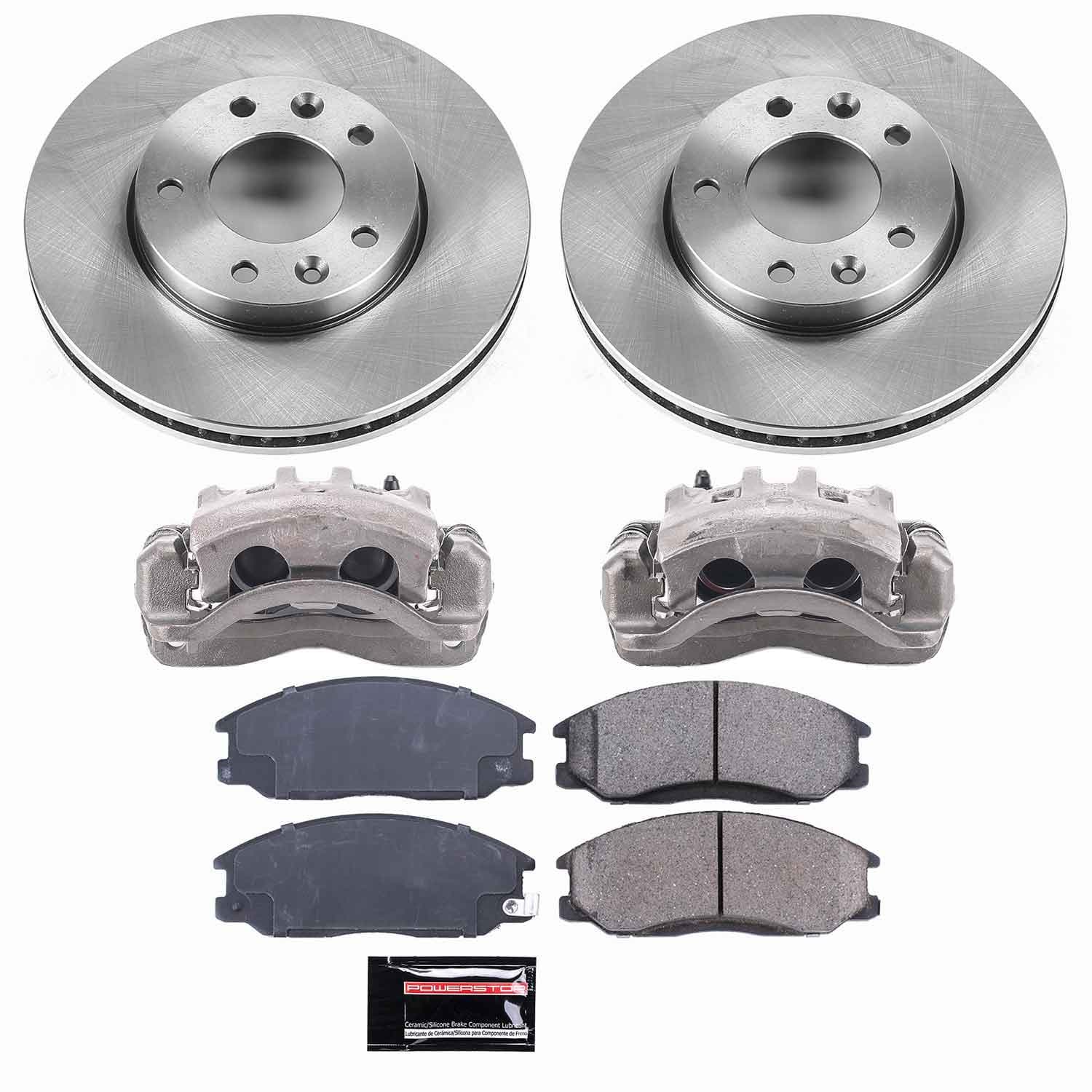 Power Stop - KCOE6108 - Front - Disc Brake Pad/Caliper and Rotor Kit image 1