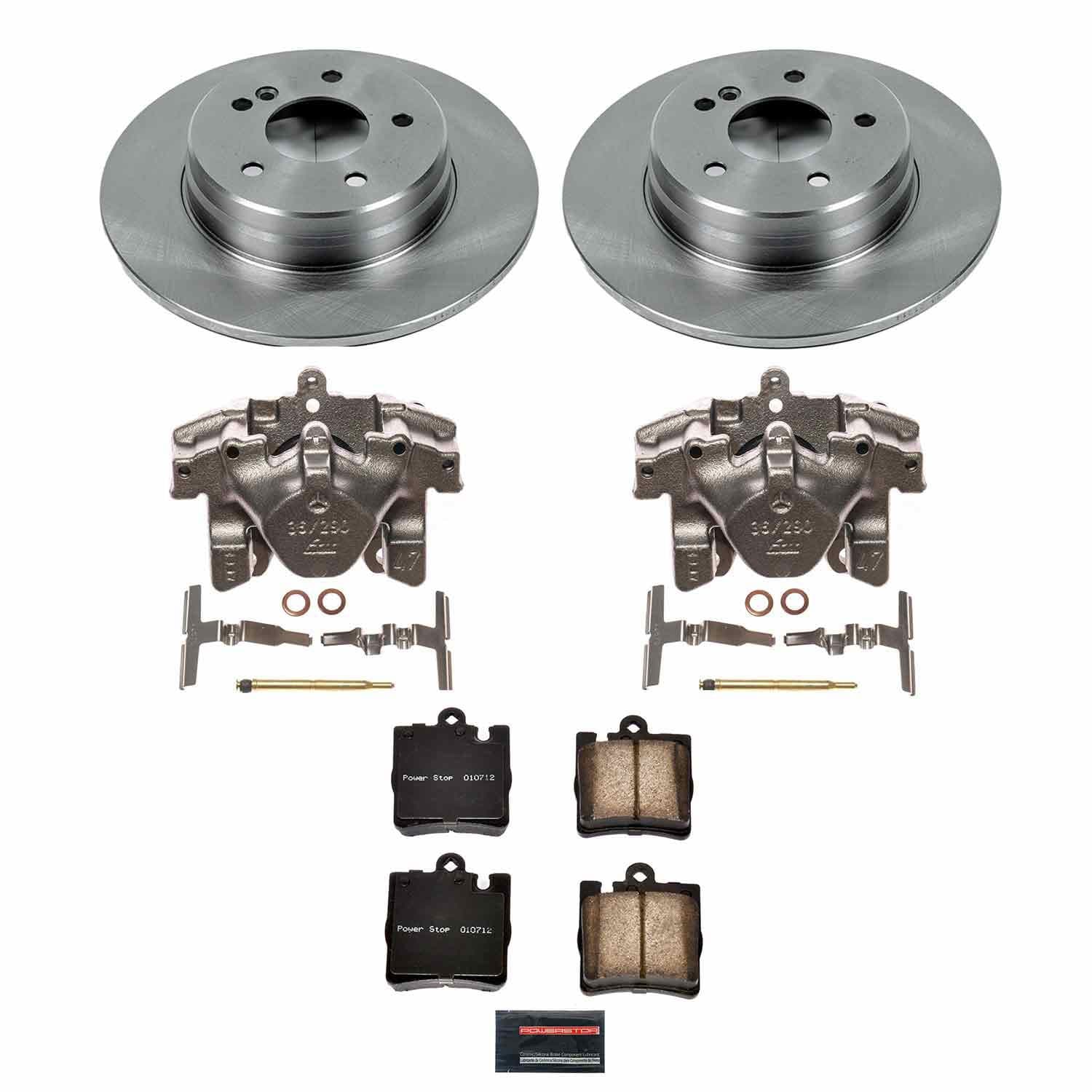Power Stop - KCOE620 - Rear - Disc Brake Pad/Caliper and Rotor Kit image 1