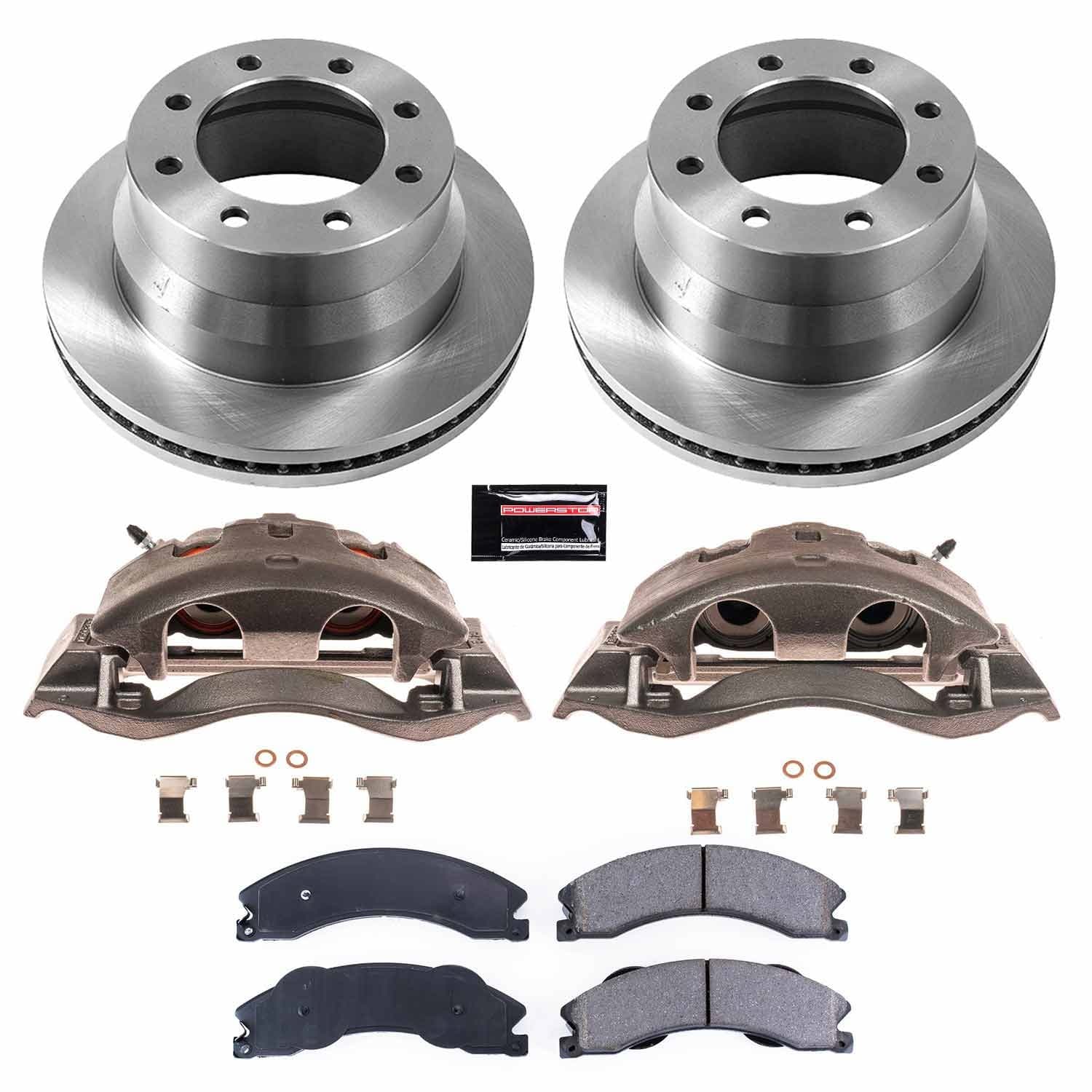 Power Stop - KCOE6257 - Rear - Disc Brake Pad/Caliper and Rotor Kit image 1