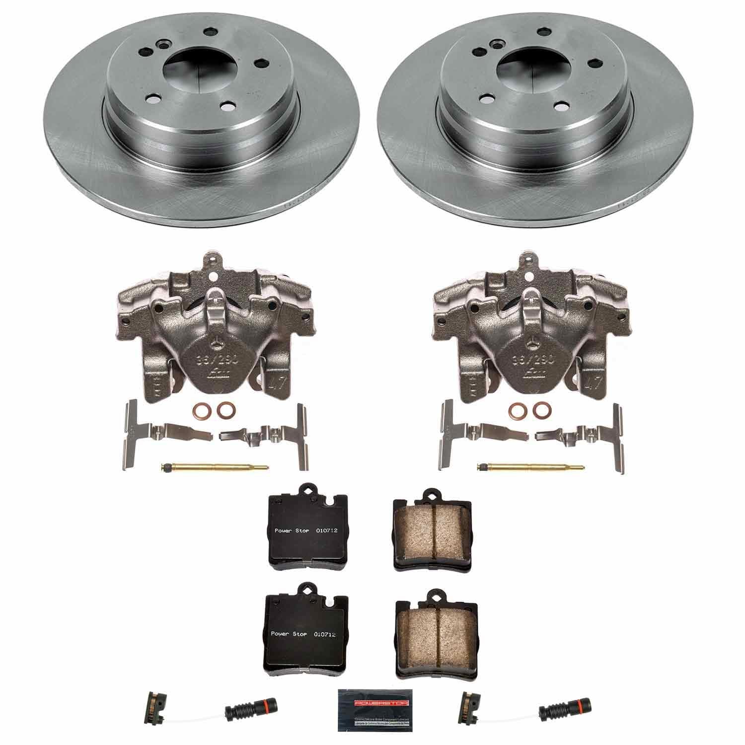 Power Stop - KCOE627 - Rear - Disc Brake Pad/Caliper and Rotor Kit image 1