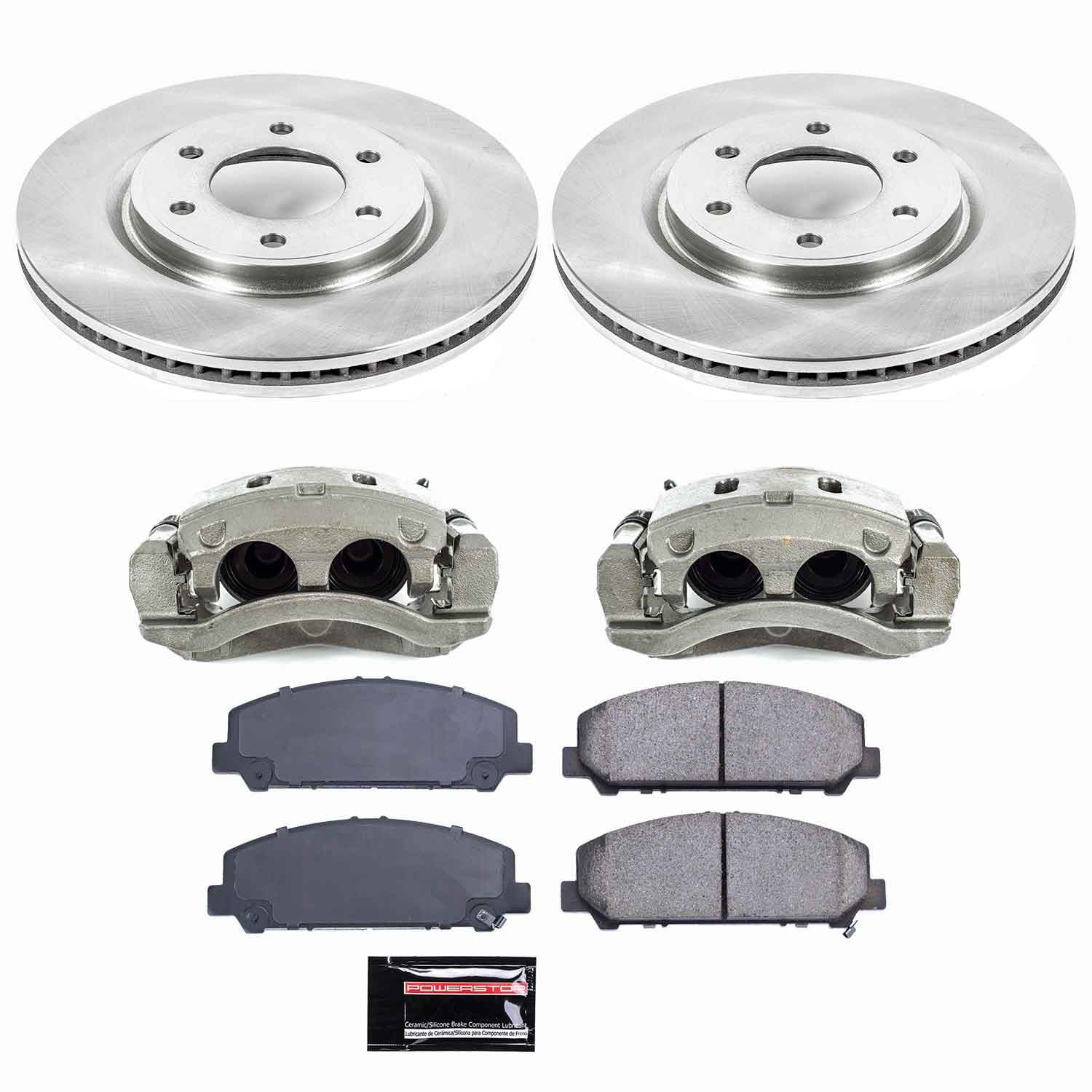 Power Stop - KCOE6321 - Front - Disc Brake Pad/Caliper and Rotor Kit image 1