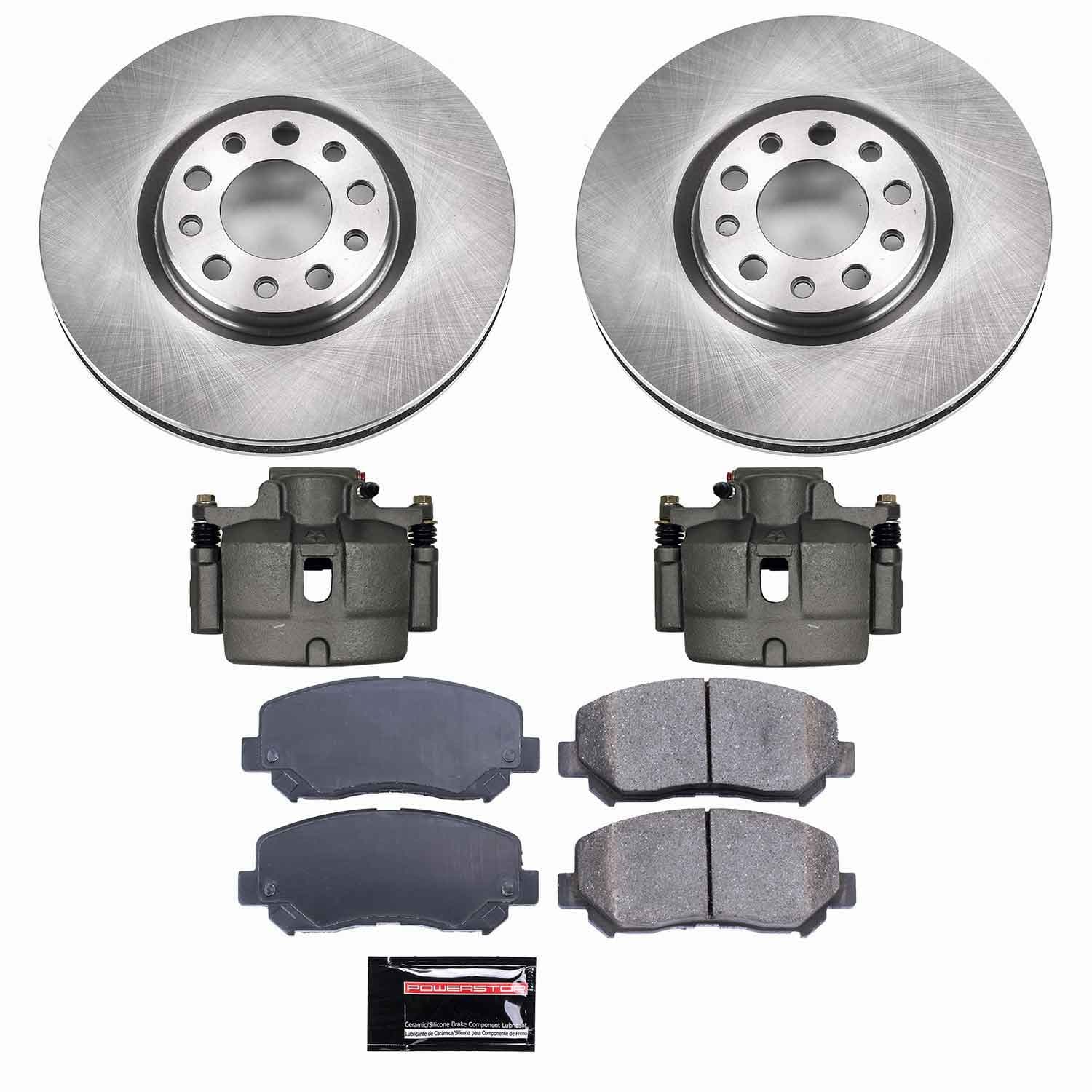Power Stop - KCOE6372 - Front - Disc Brake Pad/Caliper and Rotor Kit image 1