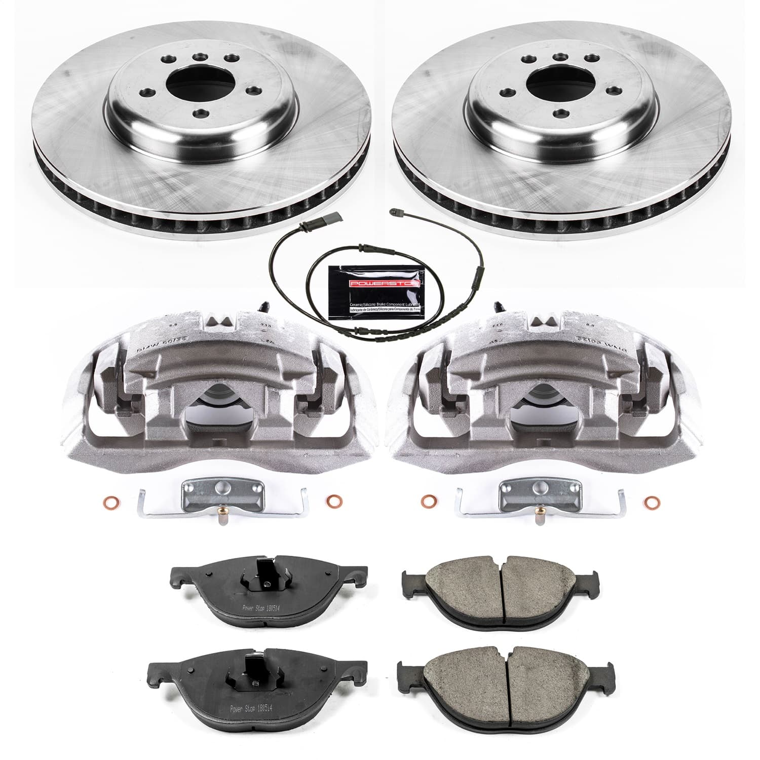 Power Stop - KCOE6414 - Front - Disc Brake Pad/Caliper and Rotor Kit image 1