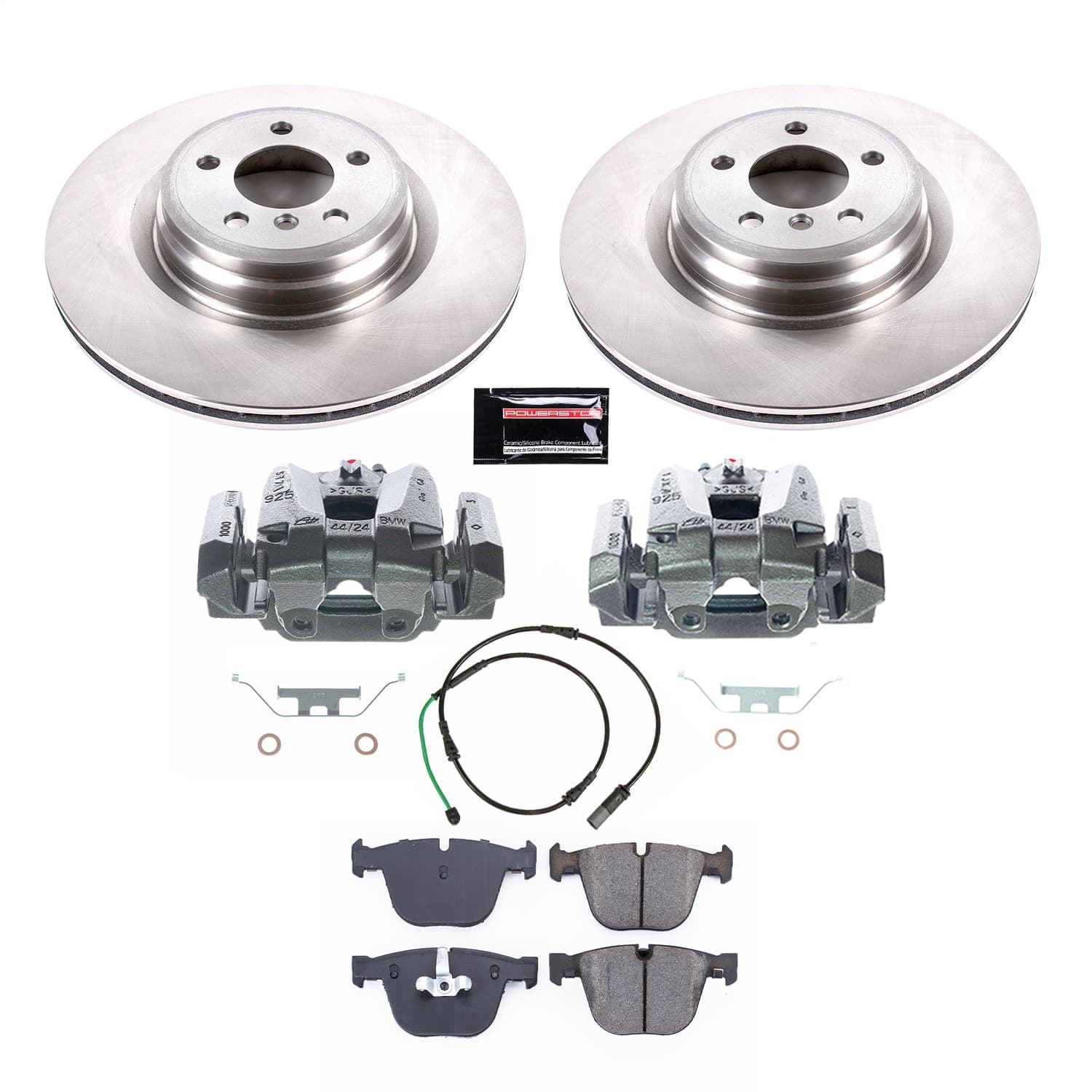 Power Stop - KCOE6416 - Rear - Disc Brake Pad/Caliper and Rotor Kit image 1