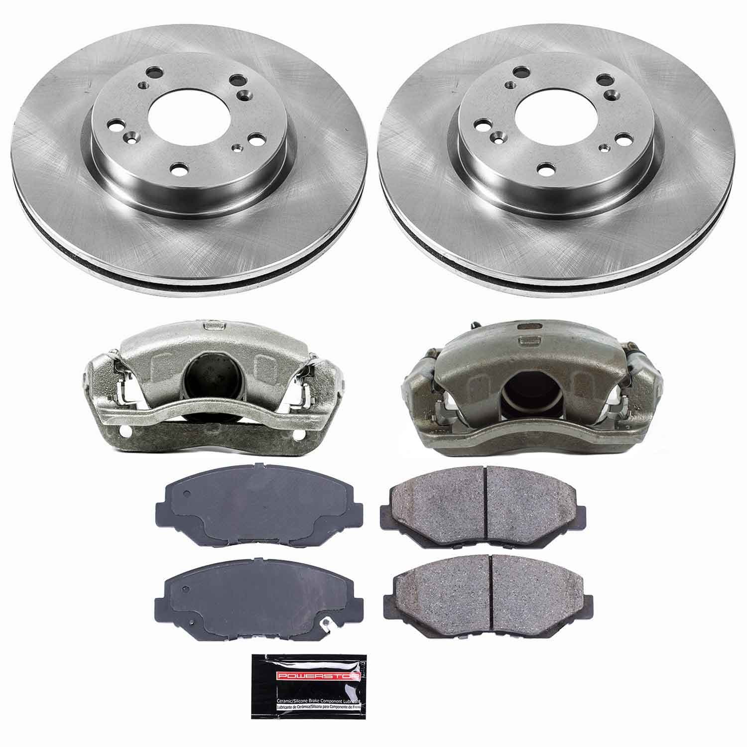 Power Stop - KCOE6490 - Front - Disc Brake Pad/Caliper and Rotor Kit image 1