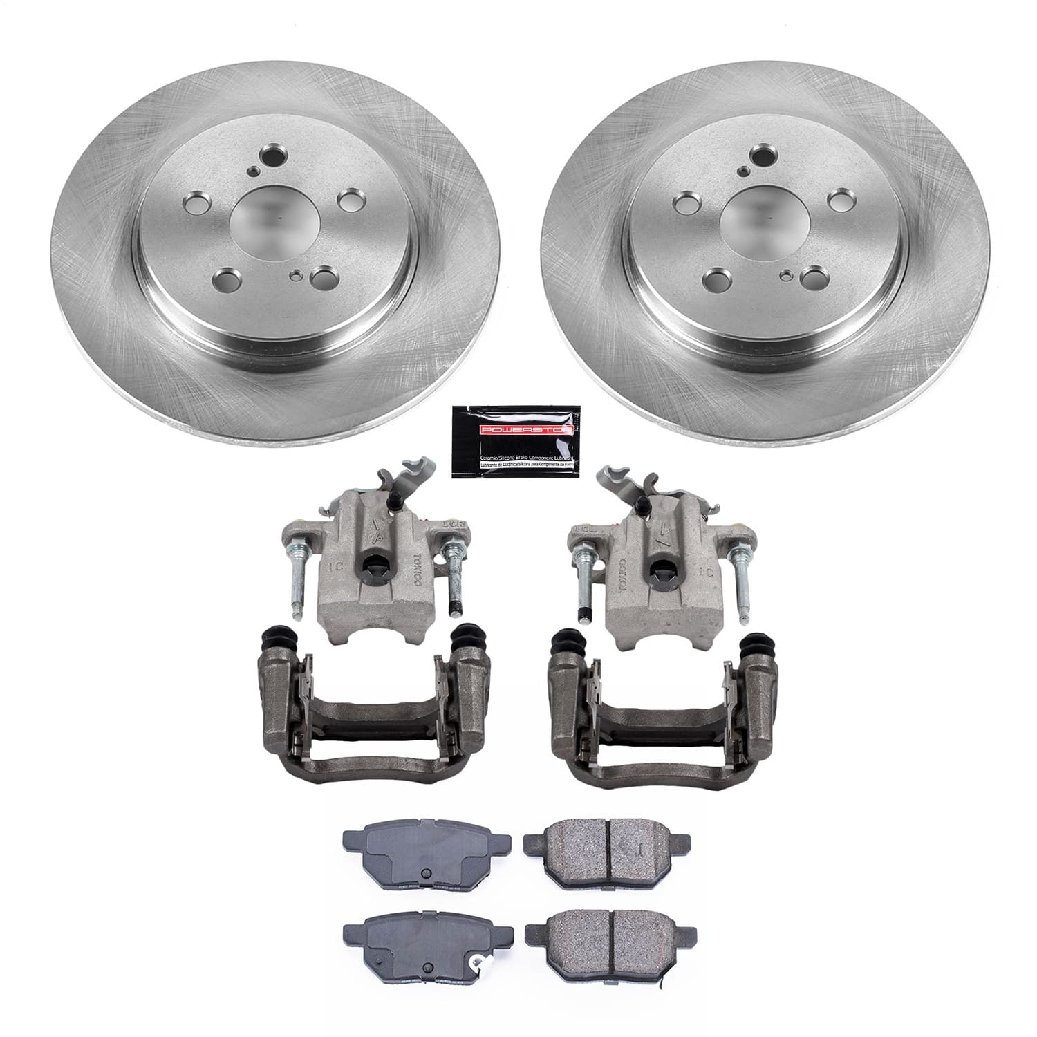 Power Stop - KCOE6498 - Rear - Disc Brake Pad/Caliper and Rotor Kit image 1