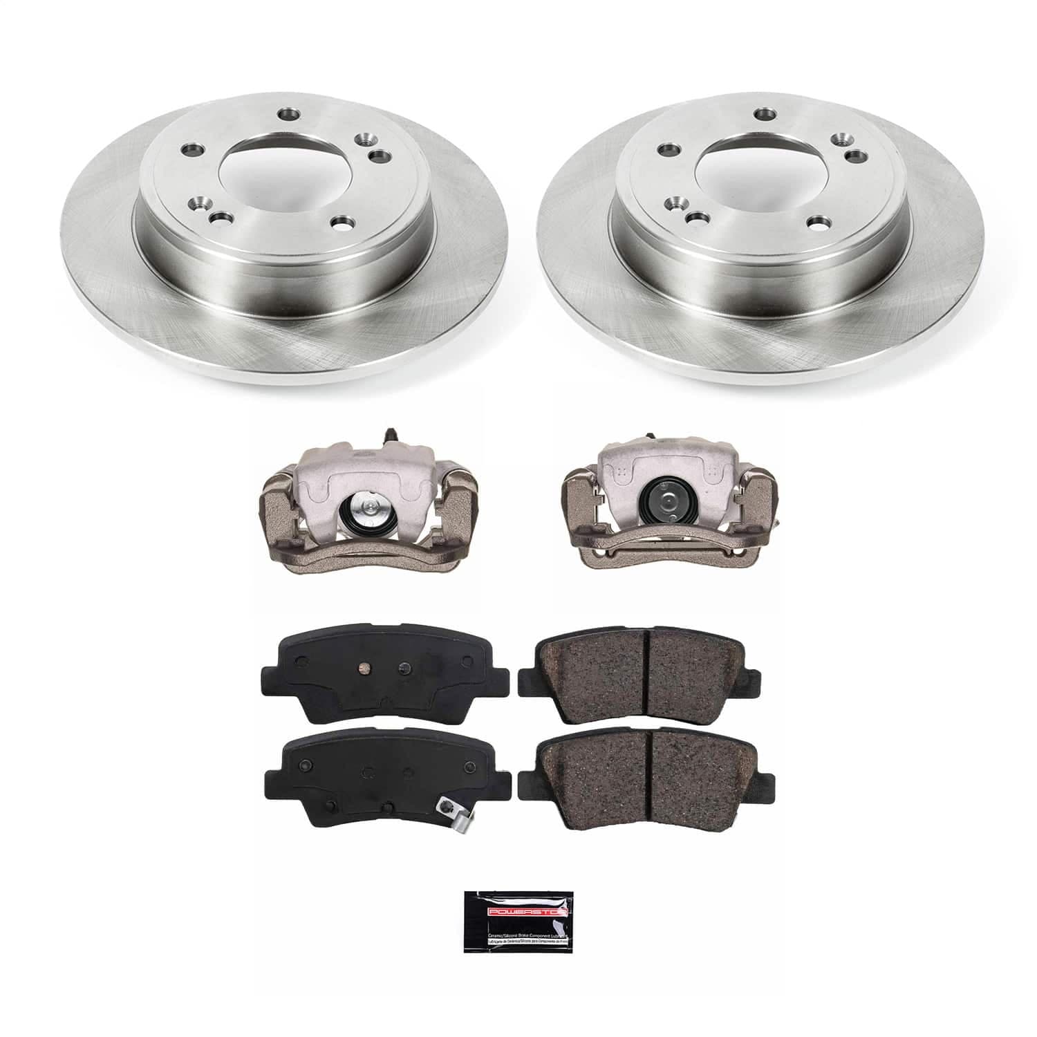 Power Stop - KCOE6501B - Rear - Disc Brake Pad/Caliper and Rotor Kit image 1