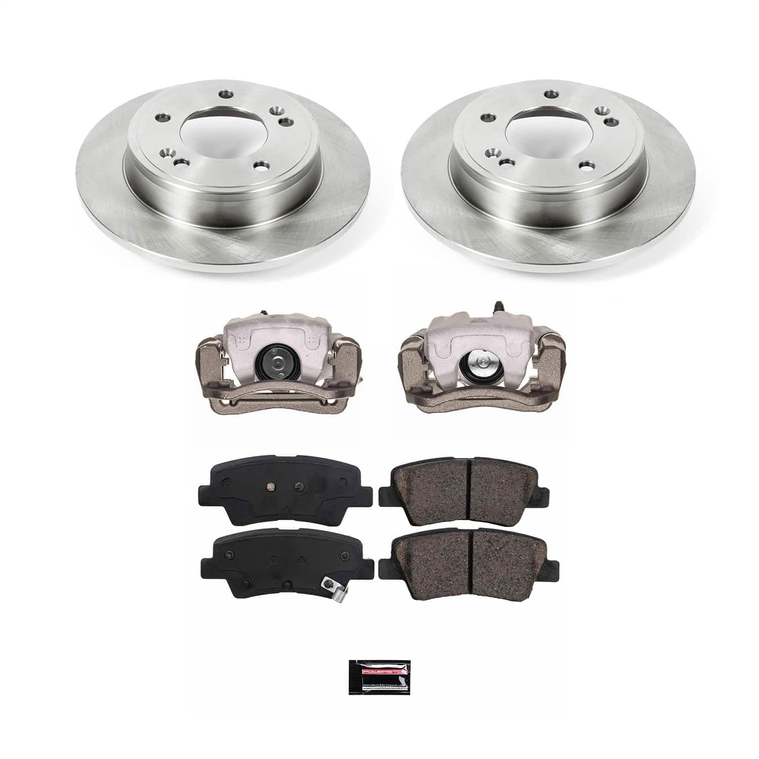 Power Stop - KCOE6502 - Rear - Disc Brake Pad/Caliper and Rotor Kit image 1
