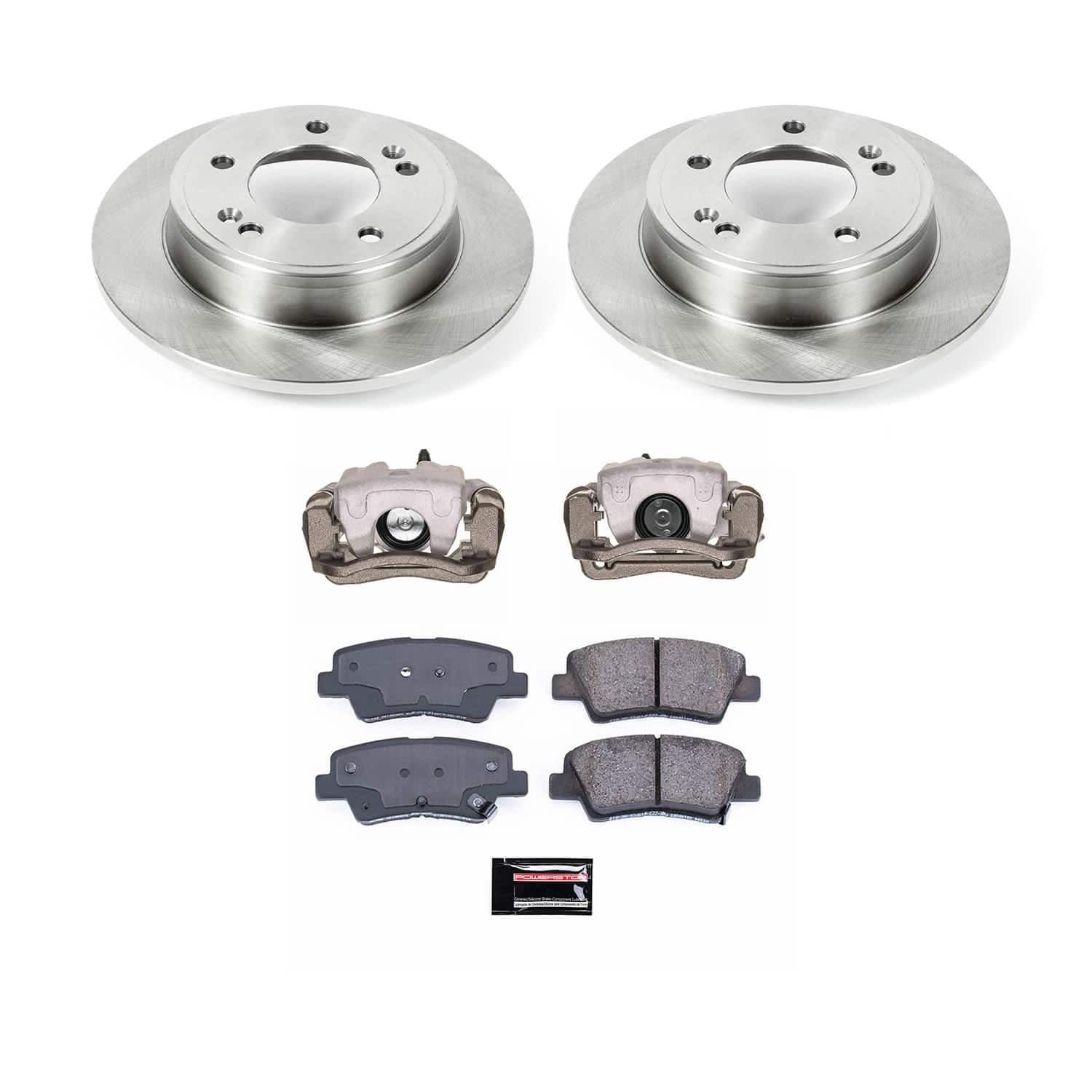Power Stop - KCOE6502A - Rear - Disc Brake Pad/Caliper and Rotor Kit image 1