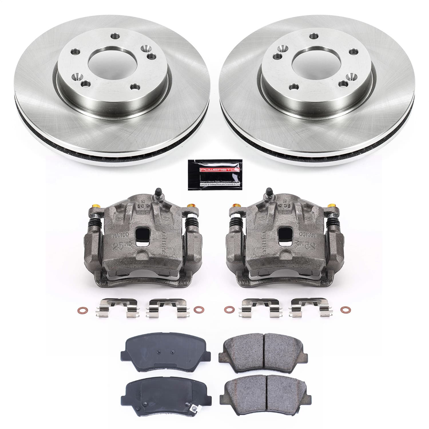 Power Stop - KCOE6503 - Front - Disc Brake Pad/Caliper and Rotor Kit image 1