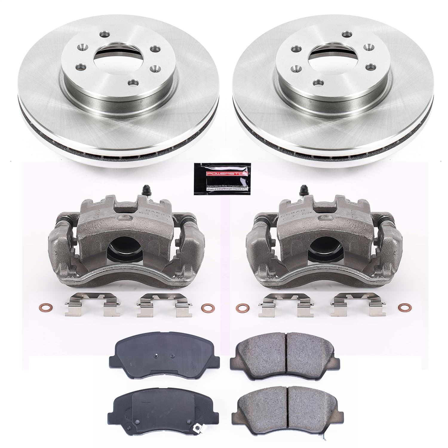 Power Stop - KCOE6508 - Front - Disc Brake Pad/Caliper and Rotor Kit image 1