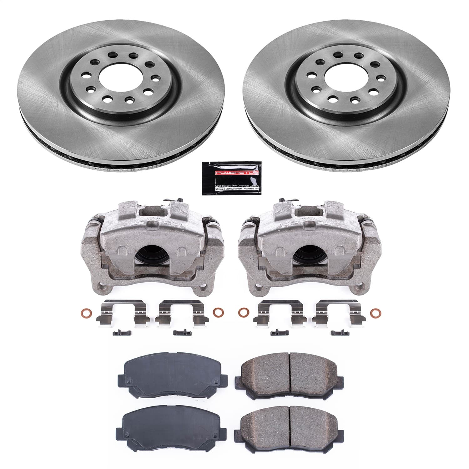 Power Stop - KCOE6538 - Front - Disc Brake Pad/Caliper and Rotor Kit image 1