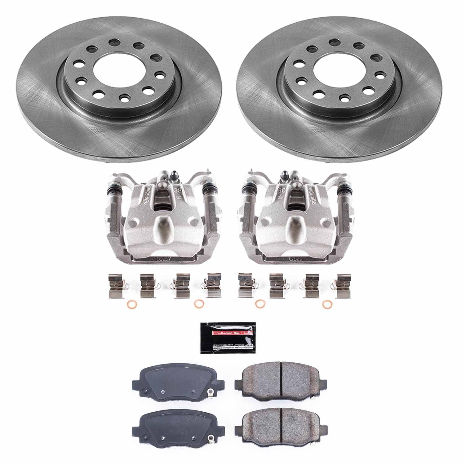Power Stop - KCOE6543 - Rear - Disc Brake Pad/Caliper and Rotor Kit image 1
