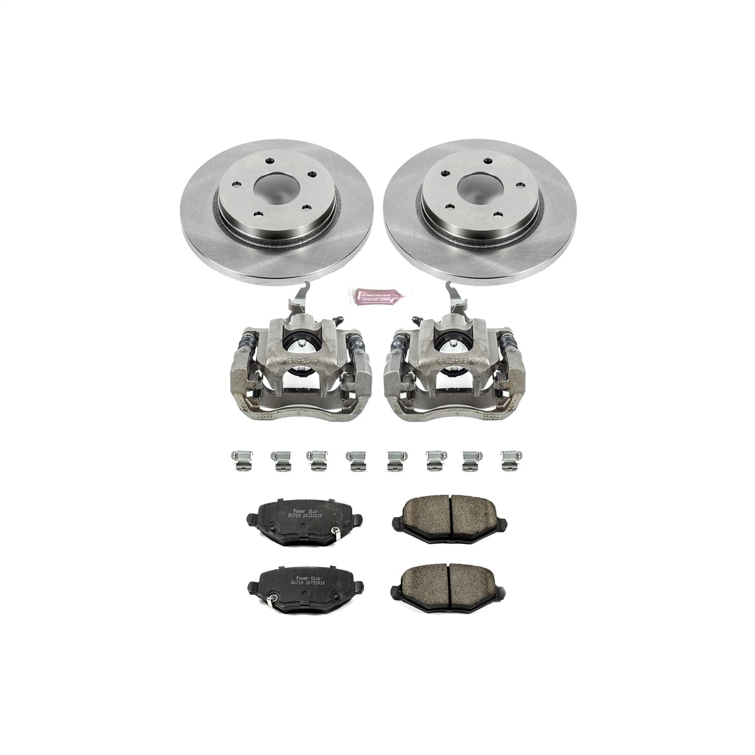 Power Stop - KCOE6544A - Rear - Disc Brake Pad/Caliper and Rotor Kit image 1