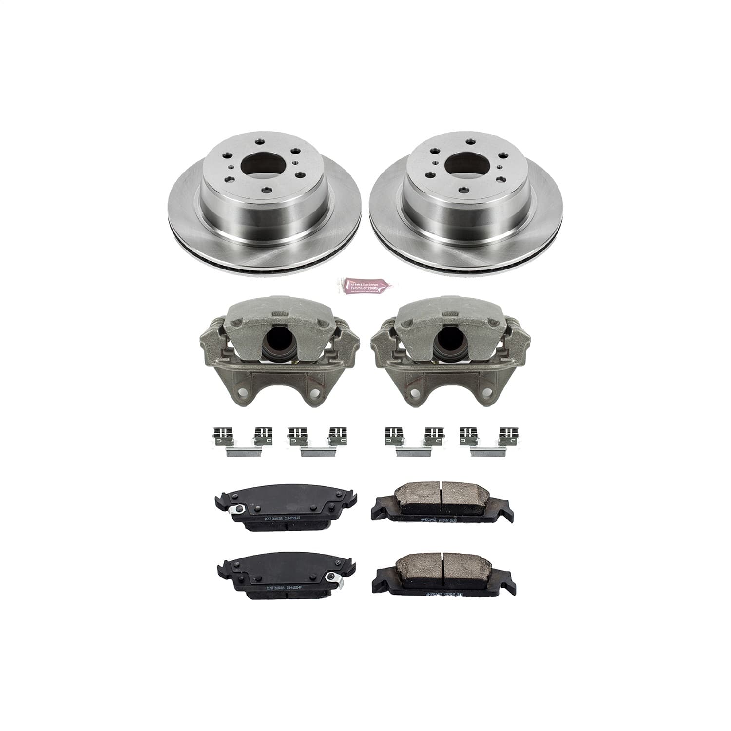 Power Stop - KCOE6562 - Rear - Disc Brake Pad/Caliper and Rotor Kit image 1