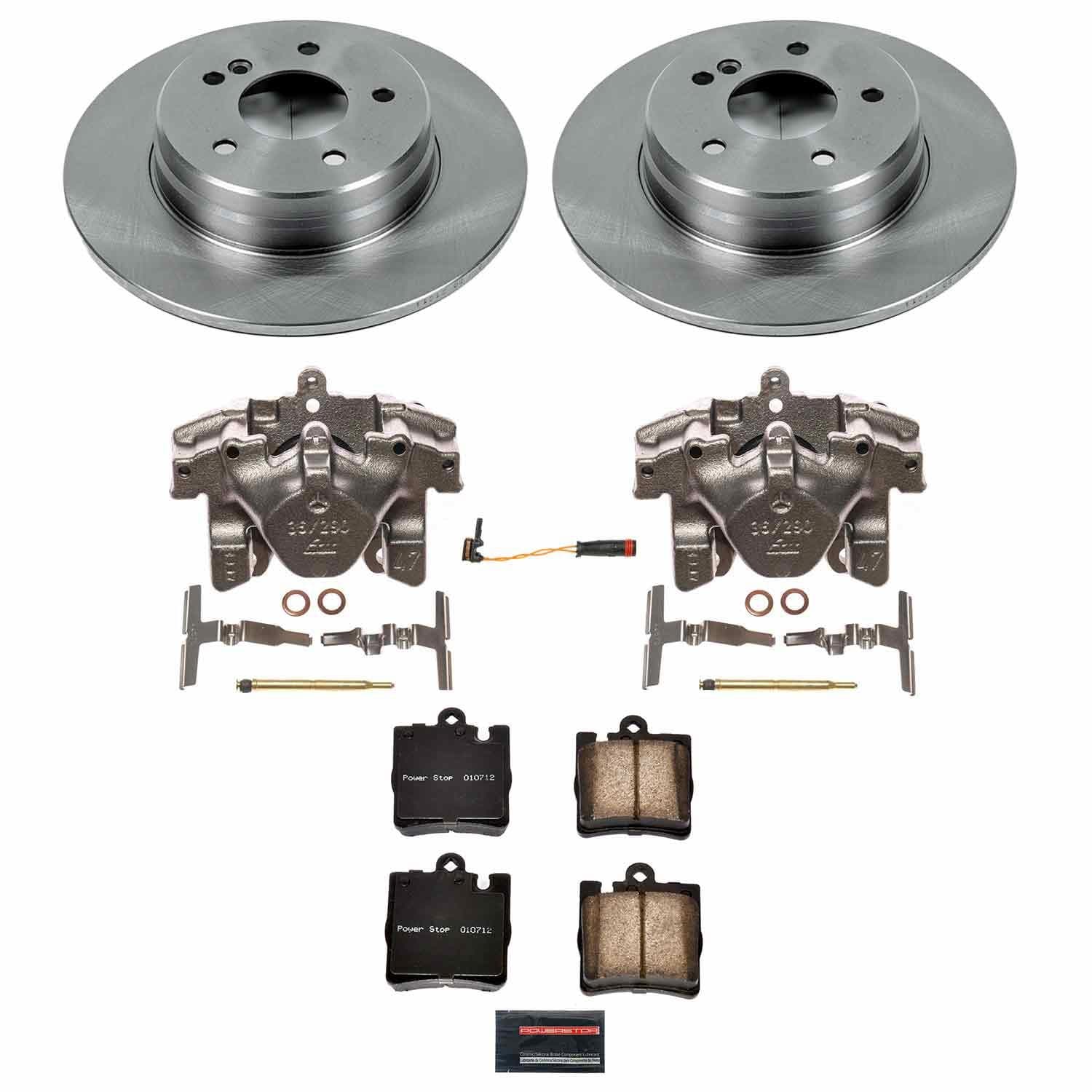 Power Stop - KCOE6698 - Rear - Disc Brake Pad/Caliper and Rotor Kit image 1