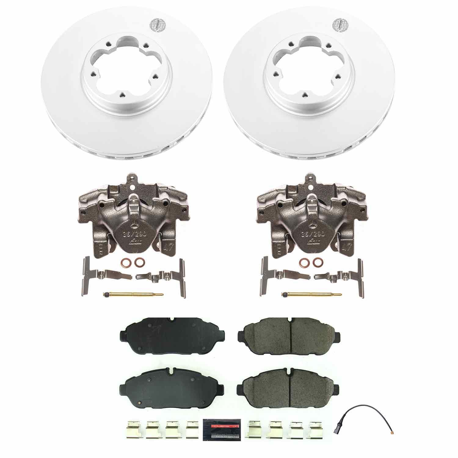 Power Stop - KCOE6700 - Front and Rear - Disc Brake Pad/Caliper and Rotor Kit image 1