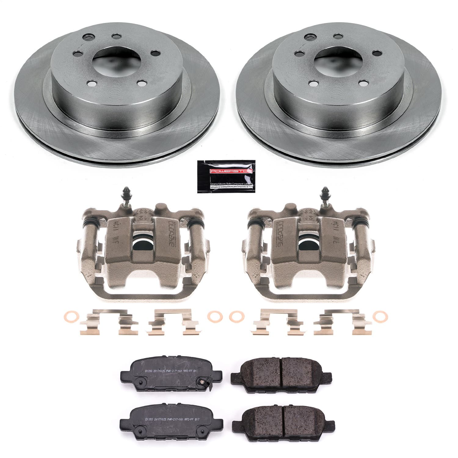 Power Stop - KCOE6761A - Rear - Disc Brake Pad/Caliper and Rotor Kit image 1
