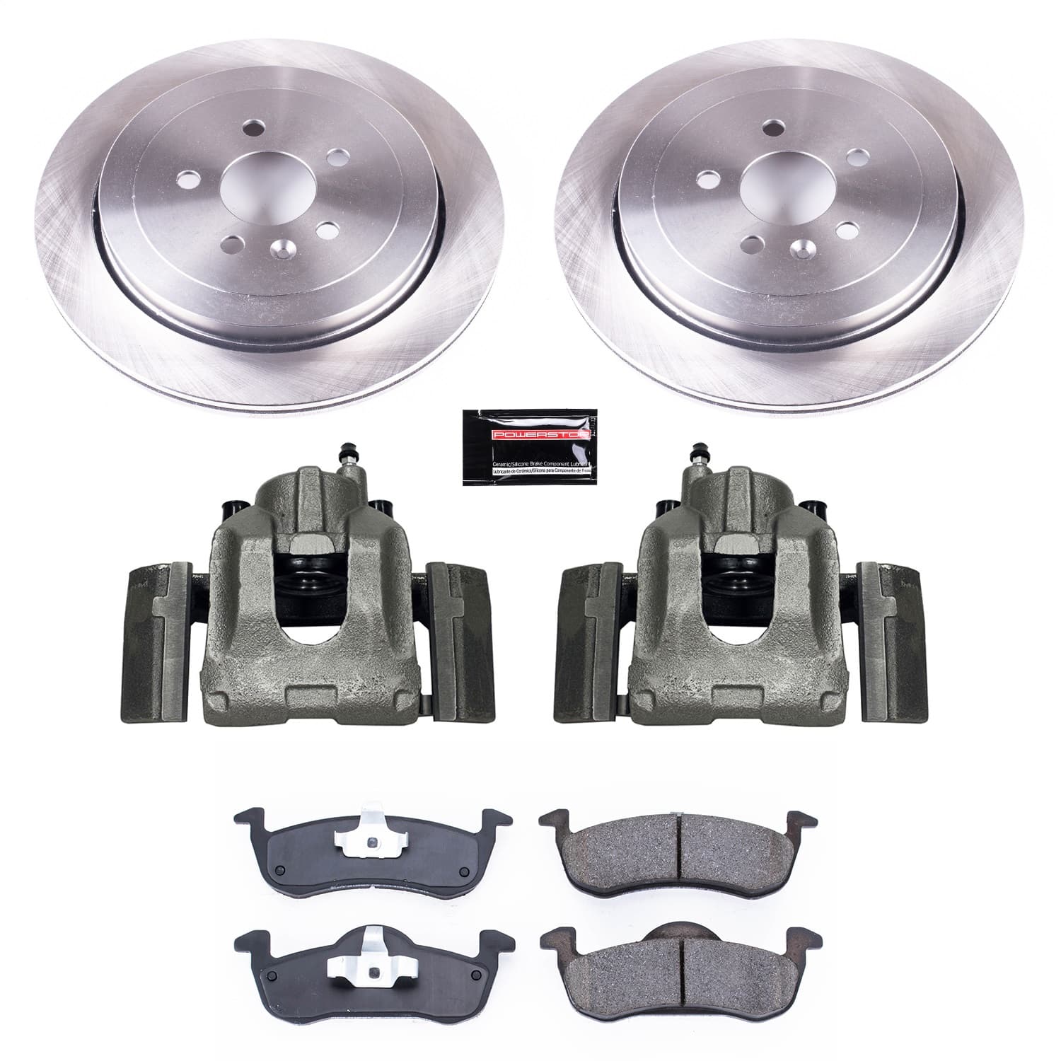 Power Stop - KCOE6819 - Rear - Disc Brake Pad/Caliper and Rotor Kit image 1