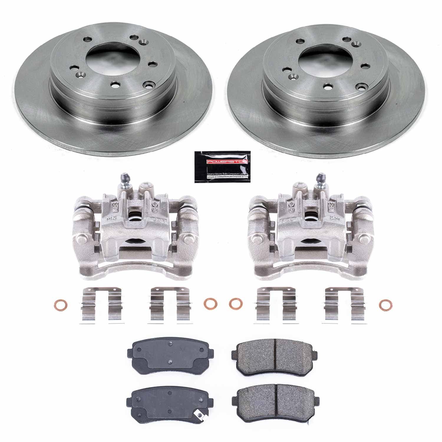 Power Stop - KCOE6936 - Rear - Disc Brake Pad/Caliper and Rotor Kit image 1