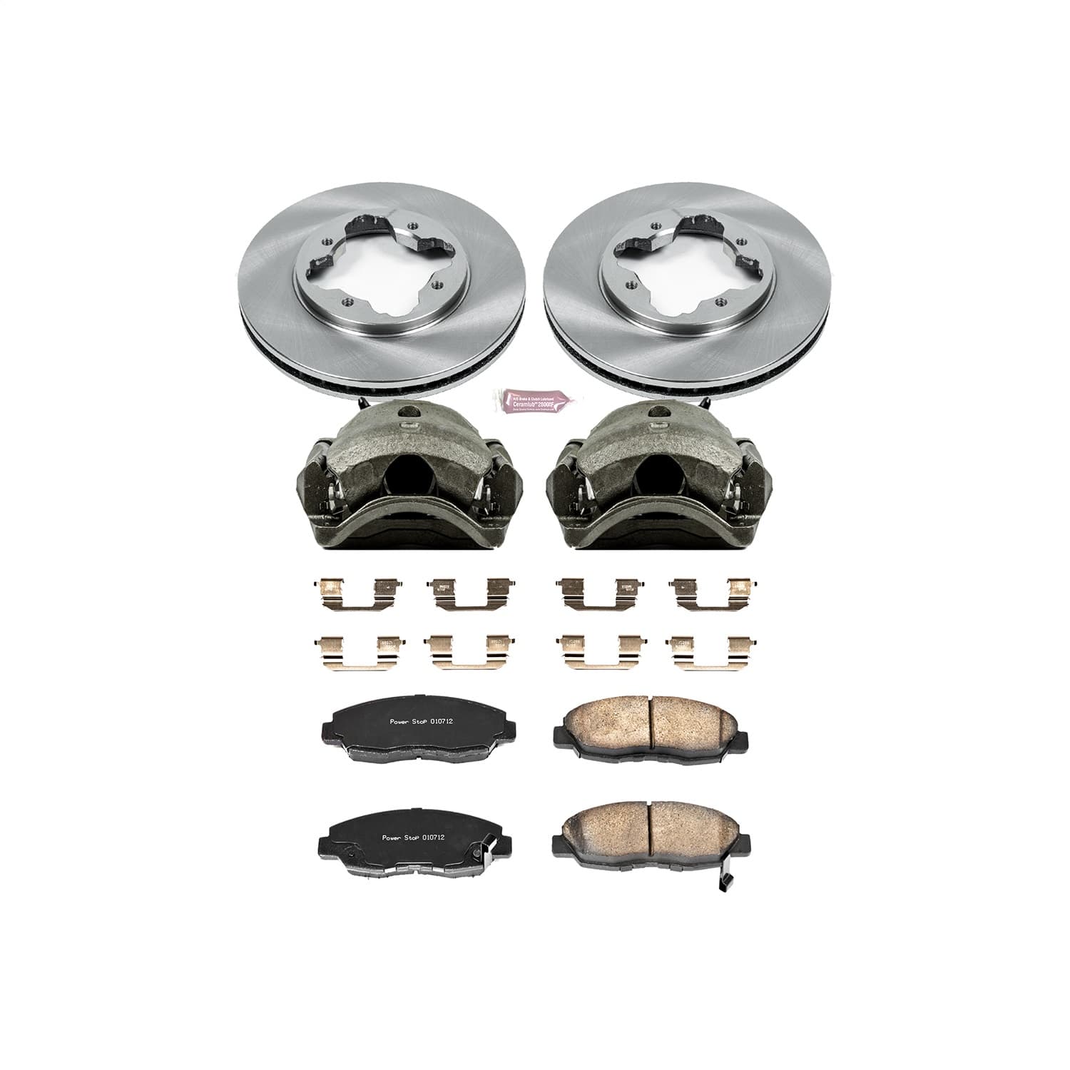 Power Stop - KCOE697 - Front - Disc Brake Pad/Caliper and Rotor Kit image 1