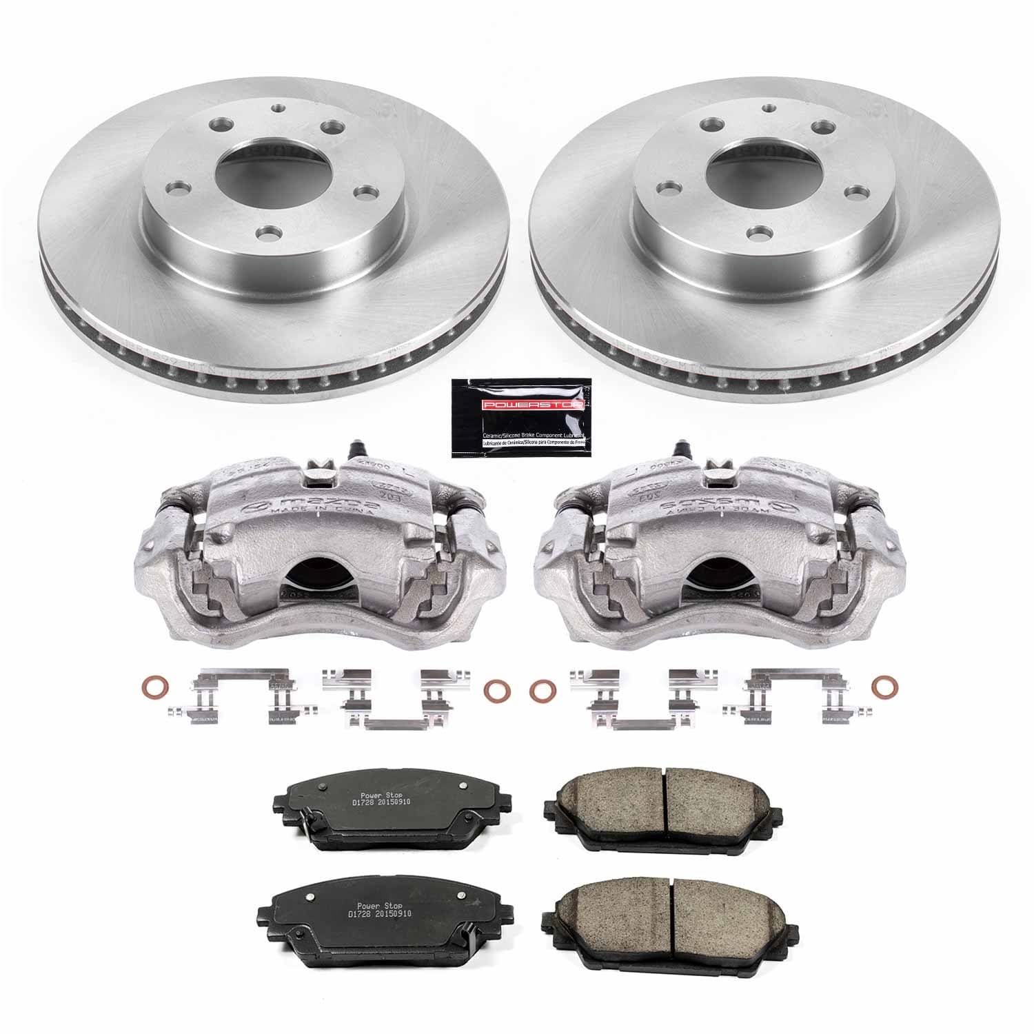 Power Stop - KCOE6974 - Front - Disc Brake Pad/Caliper and Rotor Kit image 1