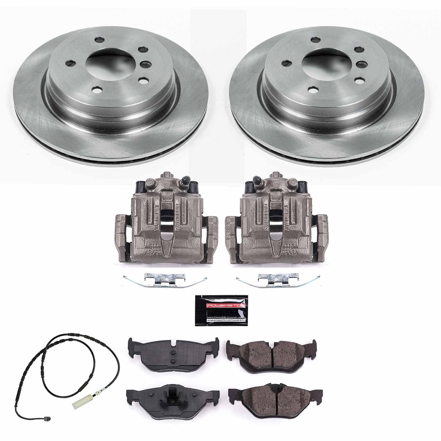 Power Stop - KCOE7008 - Rear - Disc Brake Pad/Caliper and Rotor Kit image 1