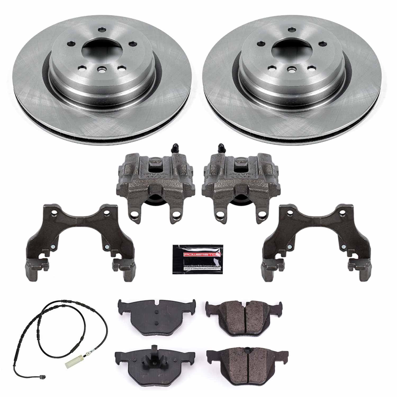 Power Stop - KCOE7009 - Rear - Disc Brake Pad/Caliper and Rotor Kit image 1