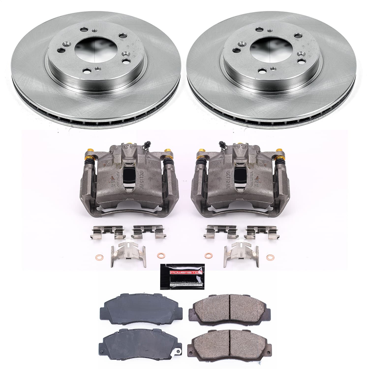 Power Stop - KCOE704A - Front - Disc Brake Pad/Caliper and Rotor Kit image 1