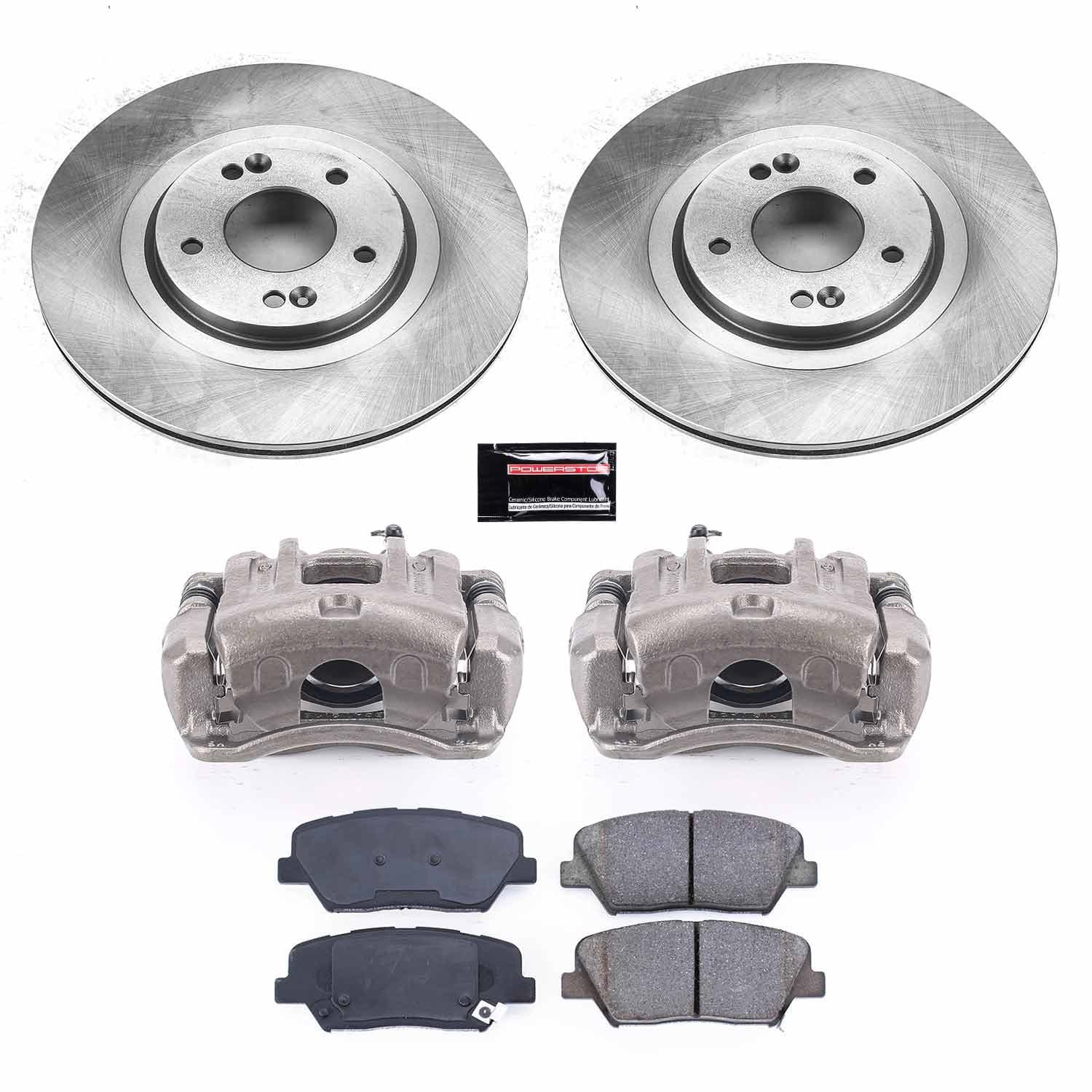 Power Stop - KCOE7064 - Front - Disc Brake Pad/Caliper and Rotor Kit image 1