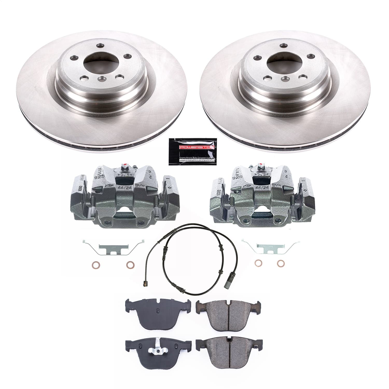 Power Stop - KCOE7087 - Rear - Disc Brake Pad/Caliper and Rotor Kit image 1