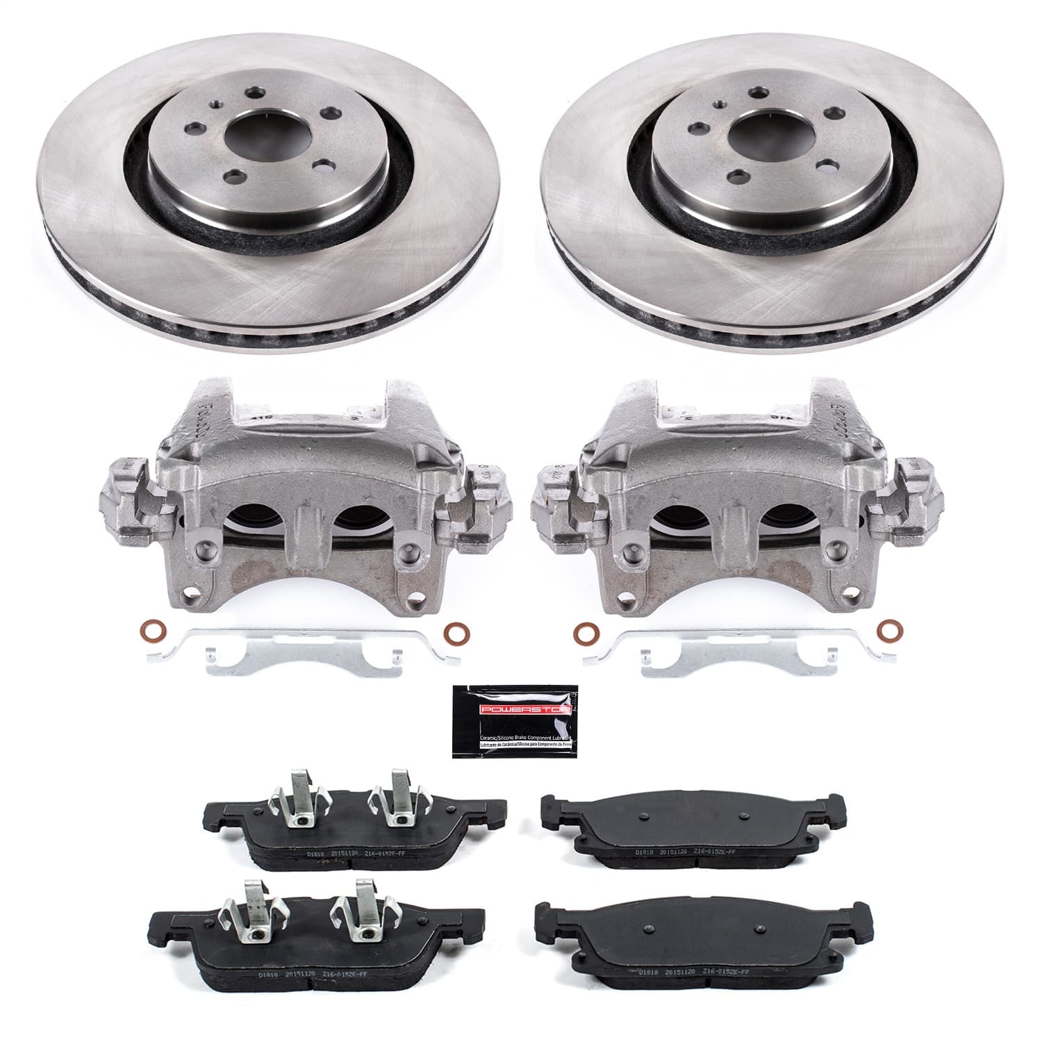Power Stop - KCOE7143 - Front - Disc Brake Pad/Caliper and Rotor Kit image 1