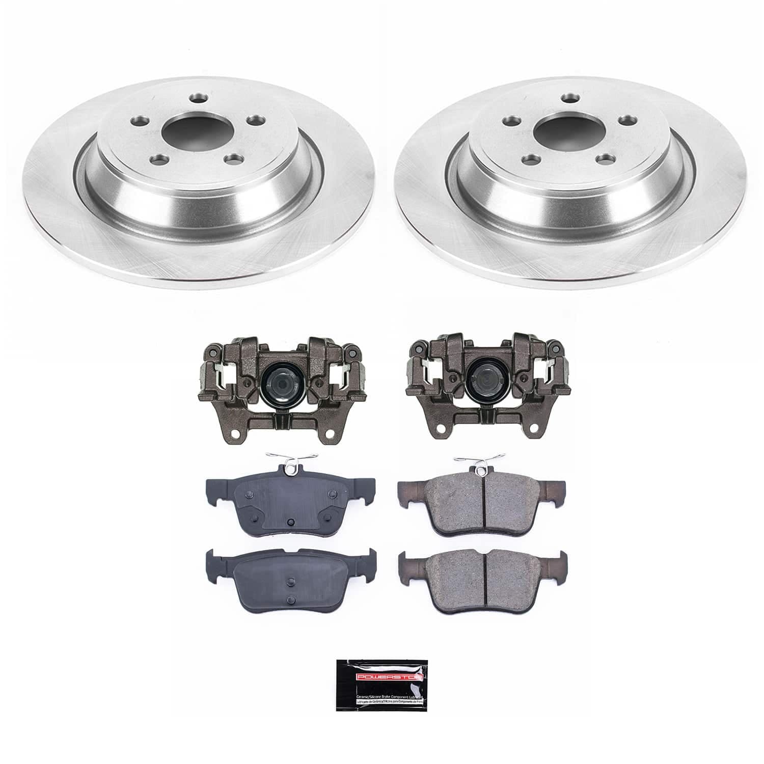 Power Stop - KCOE7144B - Rear - Disc Brake Pad/Caliper and Rotor Kit image 1