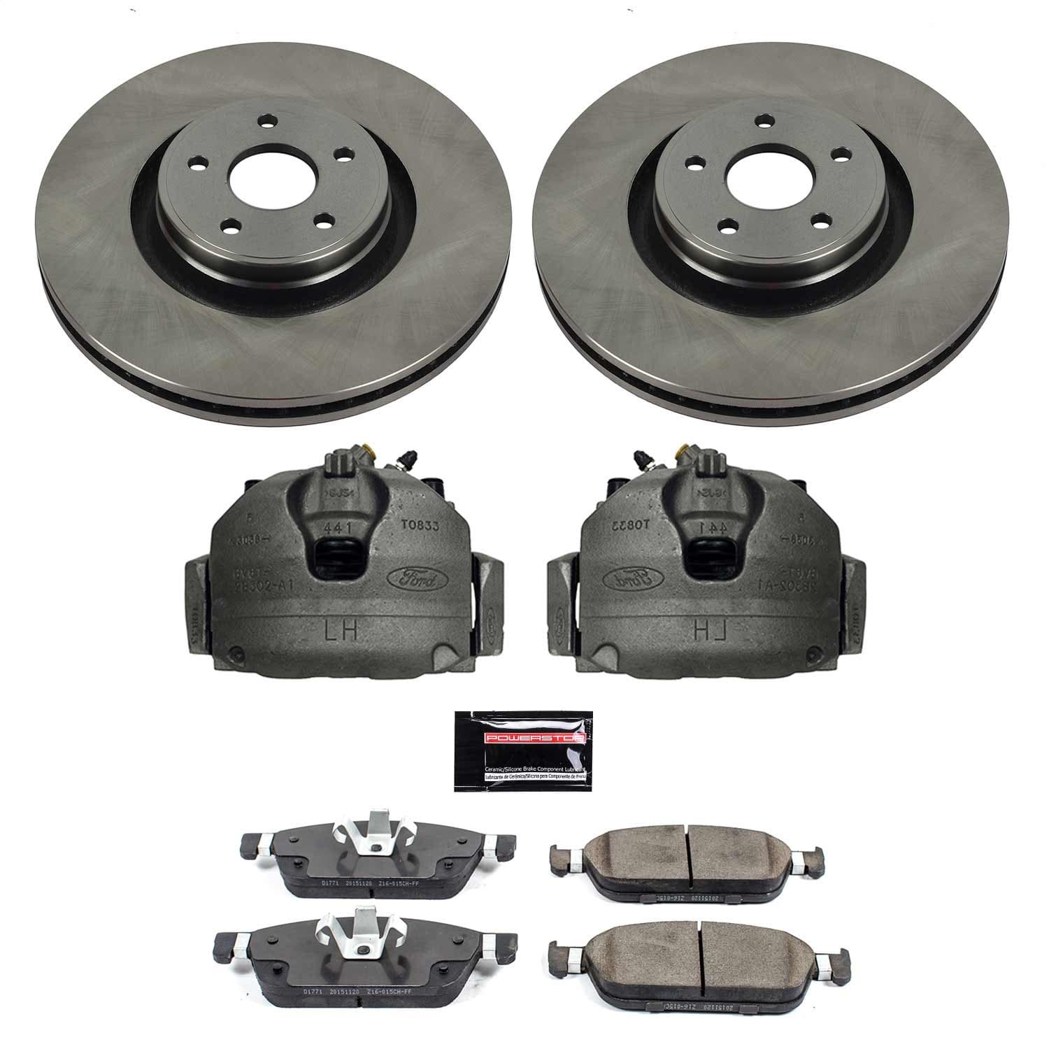 Power Stop - KCOE7147 - Front - Disc Brake Pad/Caliper and Rotor Kit image 1