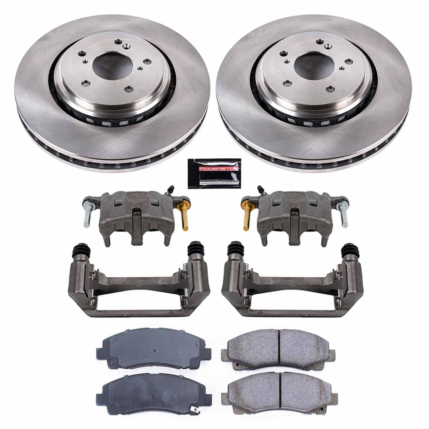 Power Stop - KCOE7214 - Front - Disc Brake Pad/Caliper and Rotor Kit image 1