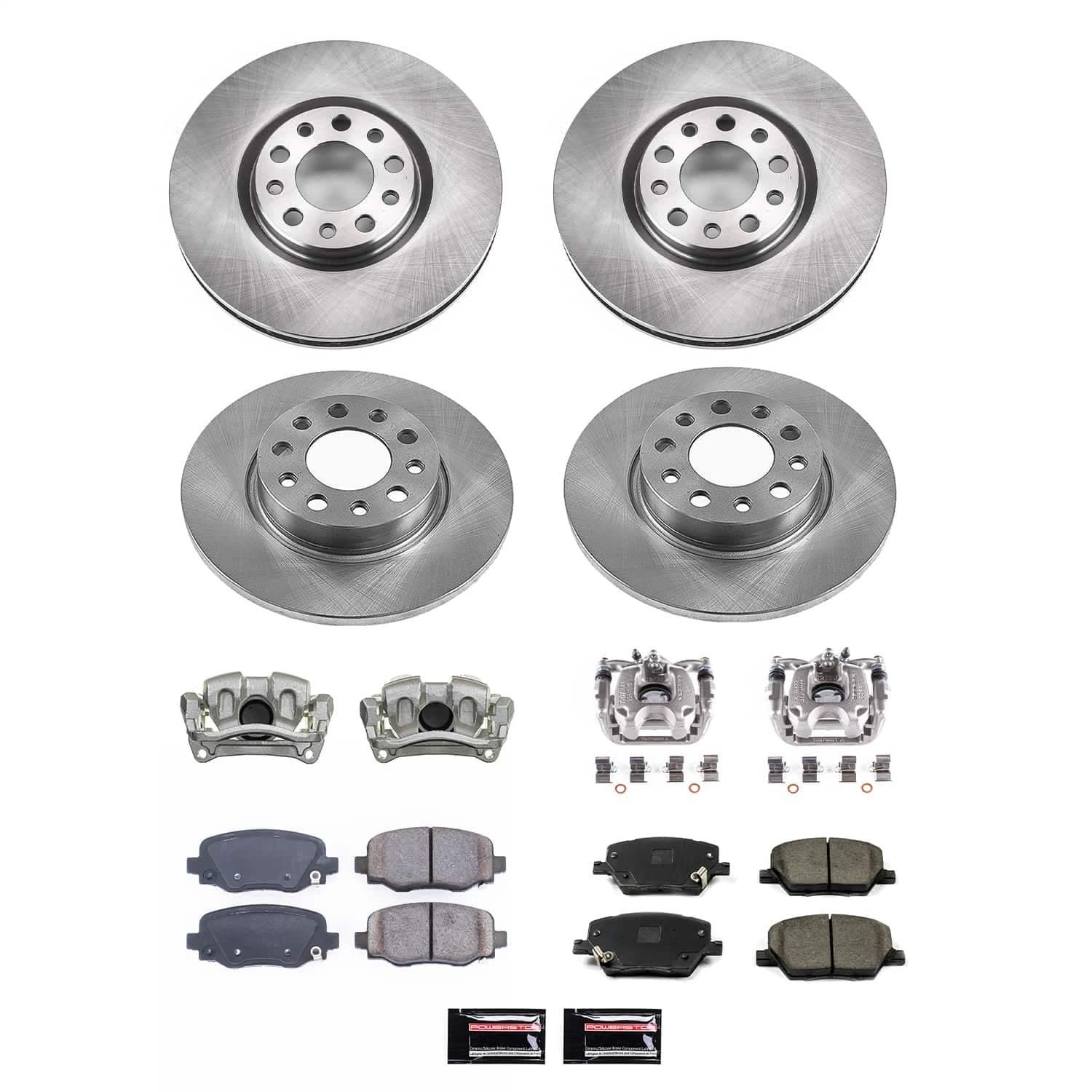 Power Stop - KCOE7300 - Front and Rear - Disc Brake Pad/Caliper and Rotor Kit image 1