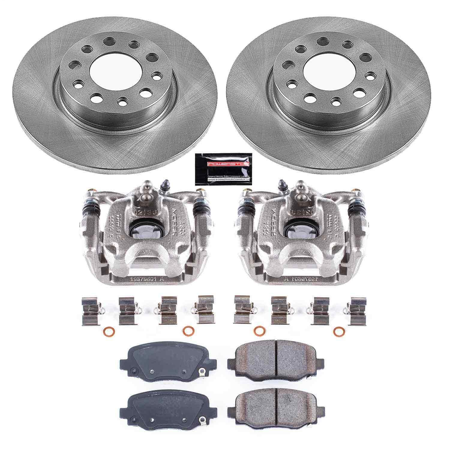 Power Stop - KCOE7301 - Rear - Disc Brake Pad/Caliper and Rotor Kit image 1