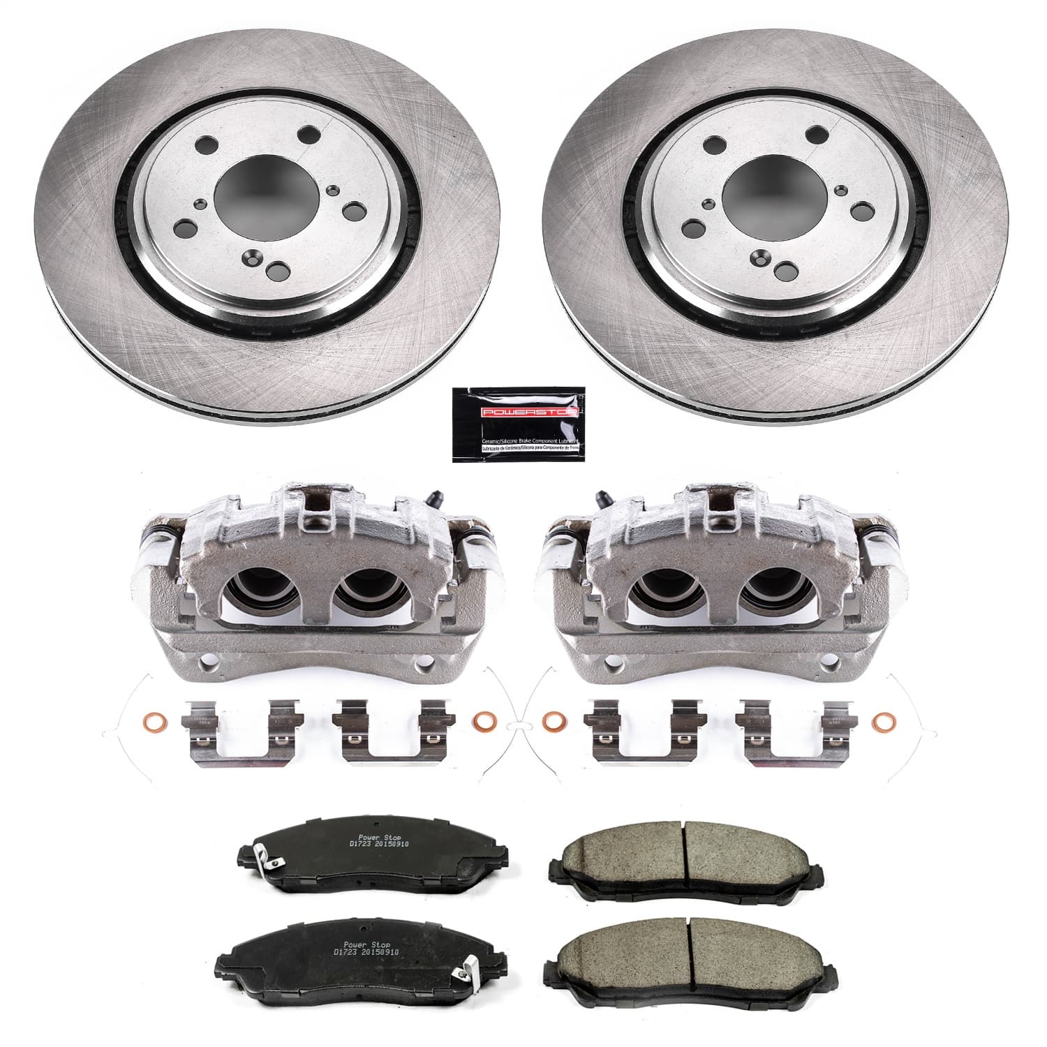 Power Stop - KCOE7352 - Front - Disc Brake Pad/Caliper and Rotor Kit image 1