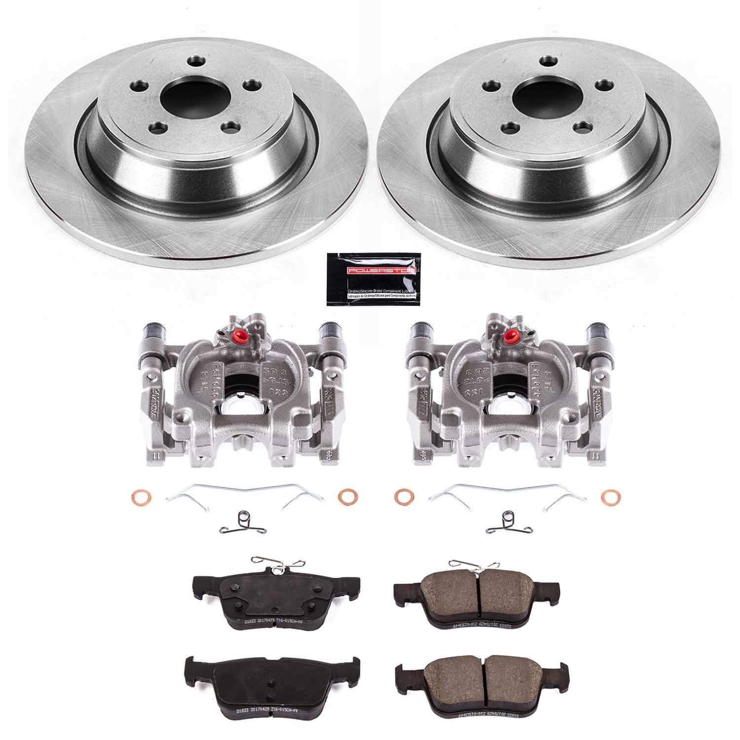 Power Stop - KCOE7417 - Rear - Disc Brake Pad/Caliper and Rotor Kit image 1