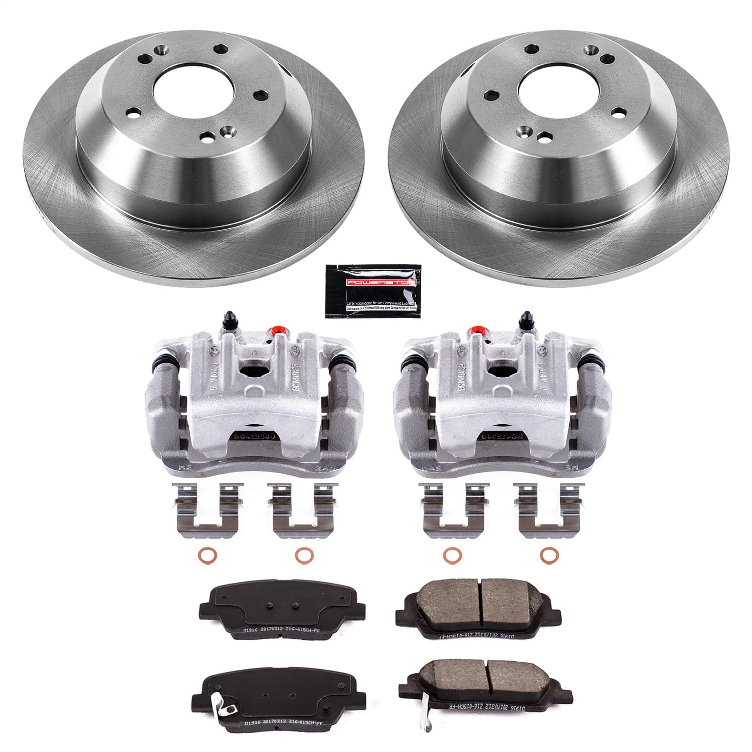 Power Stop - KCOE7507 - Rear - Disc Brake Pad/Caliper and Rotor Kit image 1
